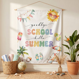 Tapete De Parede Festa de Adeus à Escola e Olá Verão