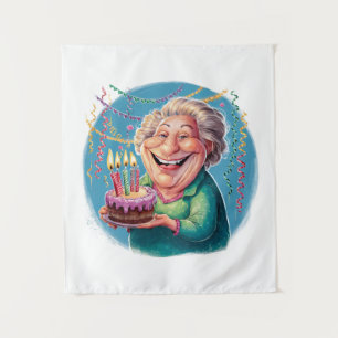 Tapete De Parede Festa de Aniversário da Nana Humorística