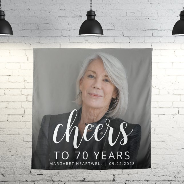 Tapete De Parede Festa de aniversário de 70 para saudações de scrip (Criador carregado)