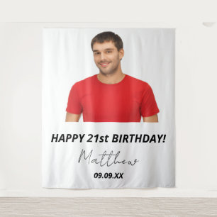 Tapete De Parede Festa de aniversário personalizada foto branco car