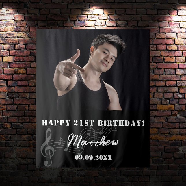 Tapete De Parede Festa de aniversário personalizada fotografia cara (Criador carregado)