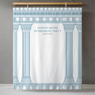 Tapete De Parede Festa de Aposentadoria em azul