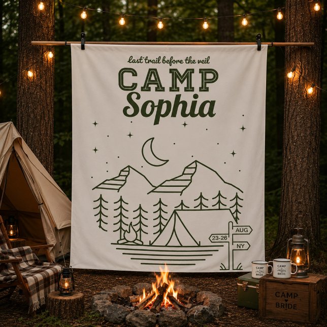 Tapete De Parede Festa de Despedida de Solteira Glamping Camping (Criador carregado)