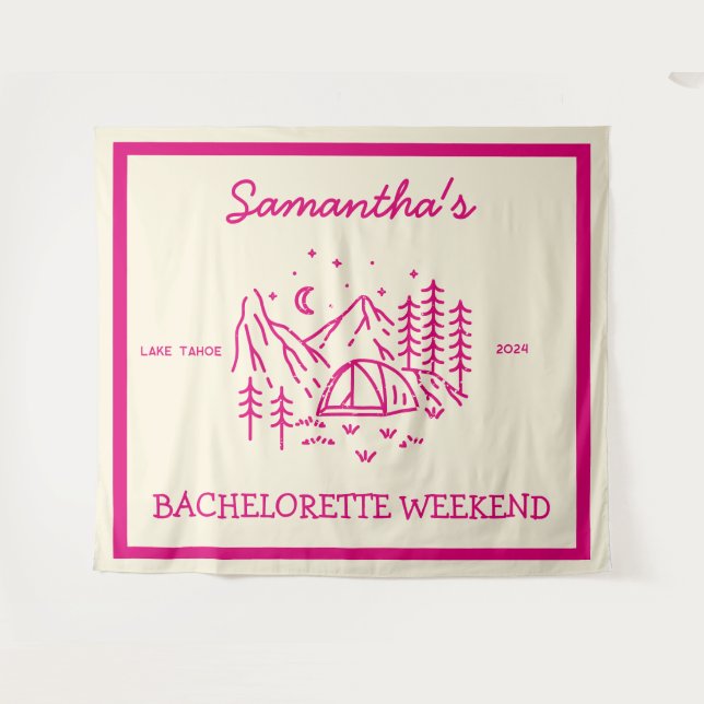 Tapete De Parede Festa de Despedida de Solteira Simples e Moderna n (Frente (Horizontal))