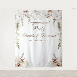 Tapete De Parede Festa de Engajamento Boho Elegante Bem-vindo Aquar