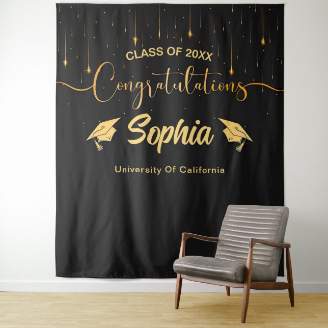 Tapete De Parede Festa de formatura Personalizada Decor 202X, Plano (In Situ)