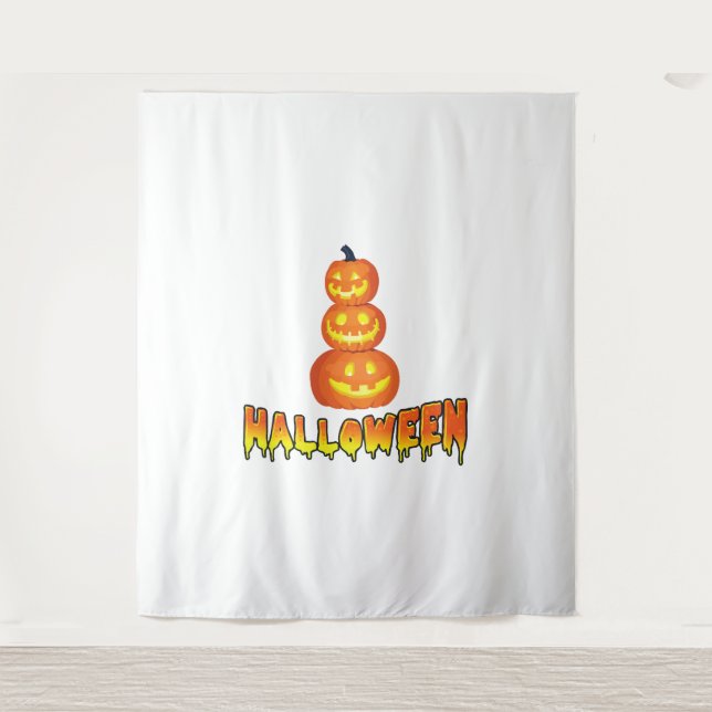 Tapete De Parede Festa de Halloween, Halloween Pumpkins (Frente)