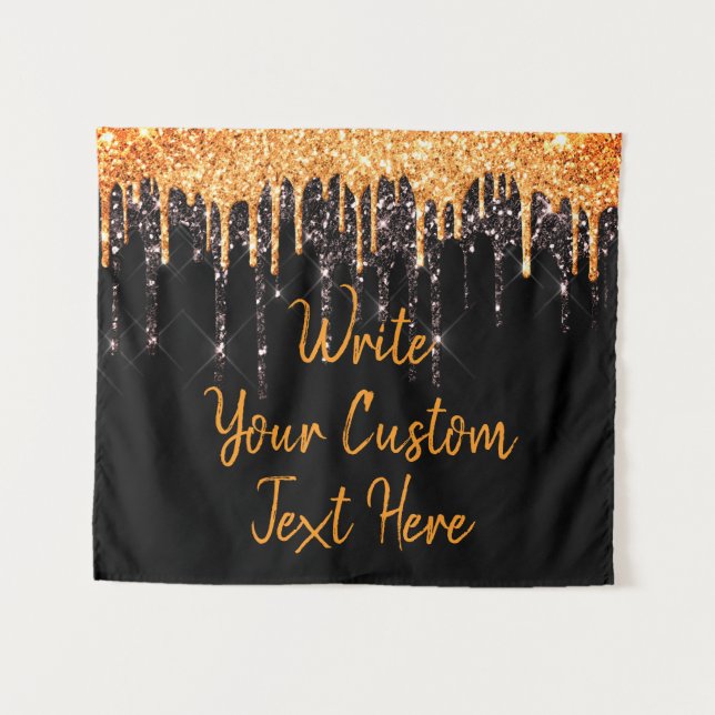 Tapete De Parede Festa de Halloween Oferta Laranja Foto Negra Booth (Frente (Horizontal))