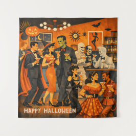 Tapete De Parede Festa de Martini de Halloween no Estilo Moderno de