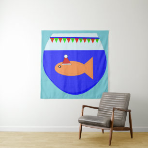 Tapete De Parede Festa de Natal - Goldfish - Captura Personalizada