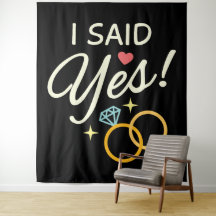 Festa de Noivado Black I Said Yes