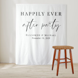 Tapete De Parede Festa de Recepção de Casamento Felizes para Sempre