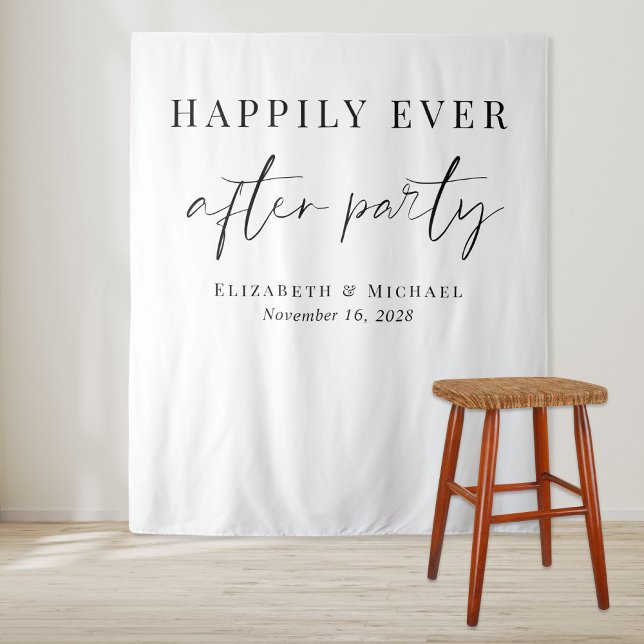 Tapete De Parede Festa de Recepção de Casamento Felizes para Sempre (Criador carregado)