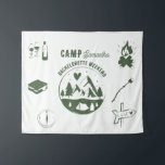 Tapete De Parede Festa de Solteira Acampamento Fim de Semana Bach<br><div class="desc">Um design fofo desenhado à mão com ilustrações de tema de acampamento de solteira. Este design de fim de semana de acampamento bach verde e branco é ideal para fins de semana de solteira de glamping,  festas de solteira de viagem de meninas acampadas em destinos de montanha ou lago.</div>