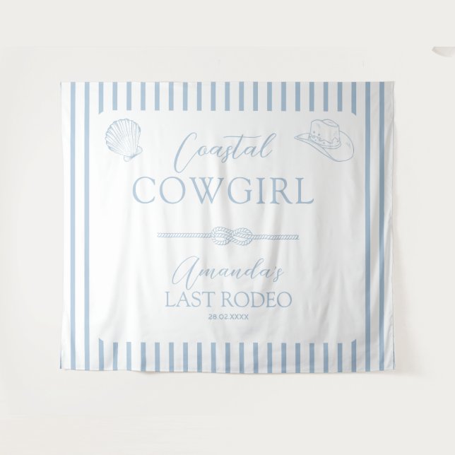 Tapete De Parede Festa de solteira Ocidental de Cowgirl Costeira (Frente (Horizontal))