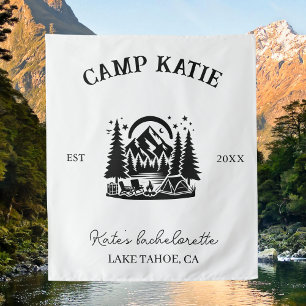 Tapete De Parede Festa de Solteira Personalizada de Acampamento Cam