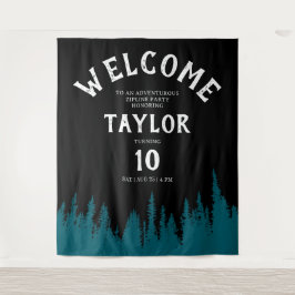 Tapete De Parede Festa de Zipline em Floresta Exterior do Reino Uni