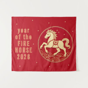Tapete De Parede Festa do Ano Novo Chinês do Ano do Cavalo 2026