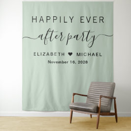 Tapete De Parede Festa Feliz para Sempre Verde Sage