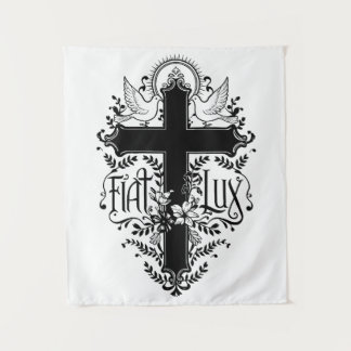 Tapete De Parede Fiat Lux - Cruz de Ornamentado com Dovs e Motif Fl