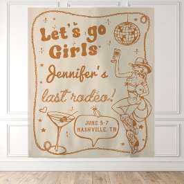 Tapete De Parede Fim de Semana de Despedida de Solteira Disco Cowgi