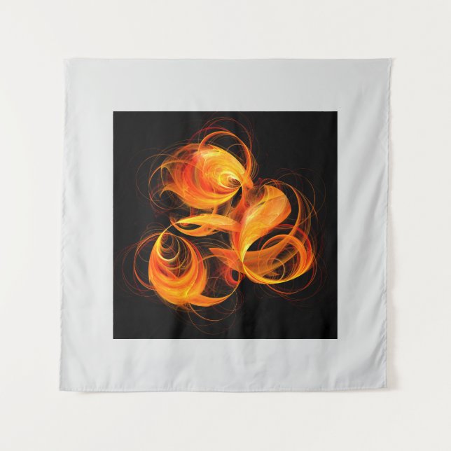 Tapete De Parede Fireball Abstrato Art (Frente)