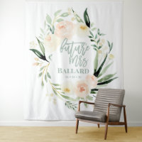 Fita para chá de noiva floral em aquarela rosa e v