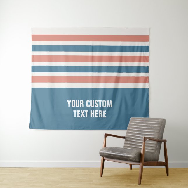 Tapete De Parede Fitas de texto personalizadas com padrão de distri (In Situ (Horizontal))