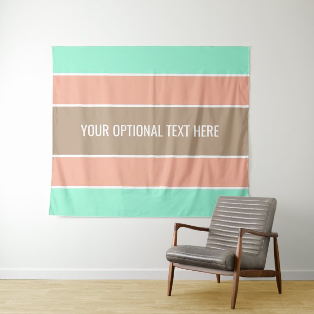 Tapete De Parede Fitas de texto personalizadas com padrão de distri (In Situ (Horizontal))