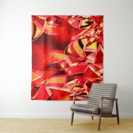 Tapete De Parede Fitas vermelhas raspadas que simulam movimento