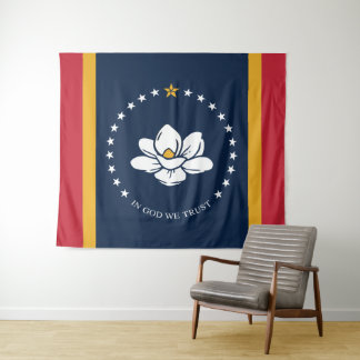 Tapete De Parede Flag do Mississippi - New Magnolia Flag