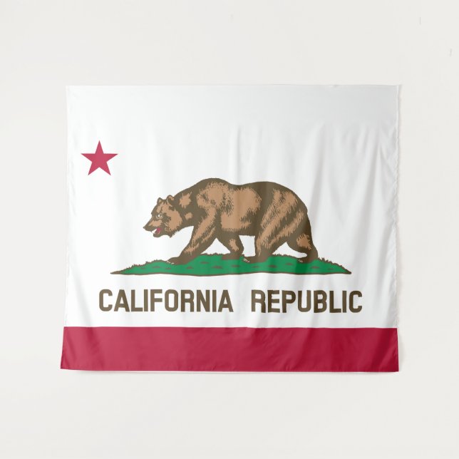Tapete De Parede Flag Of California Wall Tapestry (Frente (Horizontal))
