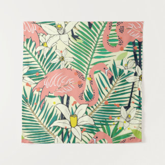 Tapete De Parede Flamingo Palm Folga: Vintagem Tropical