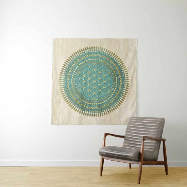 Tapete De Parede Flor Da Vida - Indígenas Mandala 1 (In Situ)