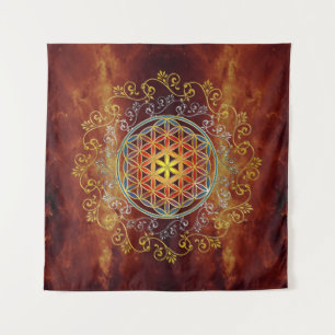 Tapete De Parede Flor da Vida - Mandala de Ornamentos Vintage 1
