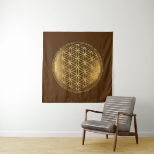 Tapete De Parede FLOR DA VIDA - Medalha de Geometria Sagrada 1