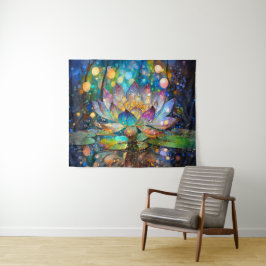 Tapete De Parede Flor de Lótus Iluminada em Flor