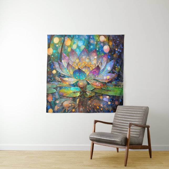 Tapete De Parede Flor de Lótus Iluminada em Flor (In Situ)