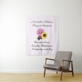 Tapete De Parede Flor de Nascimento de Novembro Crisântemo