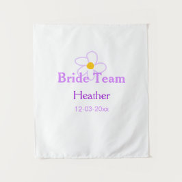 Tapete De Parede Flor de roxa pastel equipe da noiva boho mo