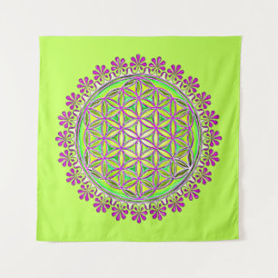 Tapete De Parede Flor De Vida - Vintage Blossom Ornações 2