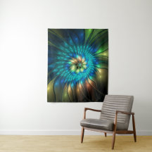 Flor Fantasia Luminosa, Fractal Abstrato Colorido