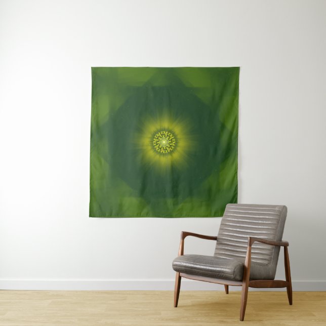 Tapete De Parede Floração de Pó de Ouro – Fractal Botânico (In Situ (Horizontal))