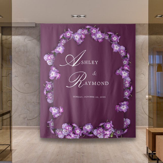 Tapete De Parede Florais de Arco Lilás Roxo Rústico Finlandês Elega (Criador carregado)