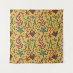 Tapete De Parede Florais, sem costura, flores amarelas