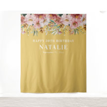 Floral aguarela feminino aniversário de 30 anos ro