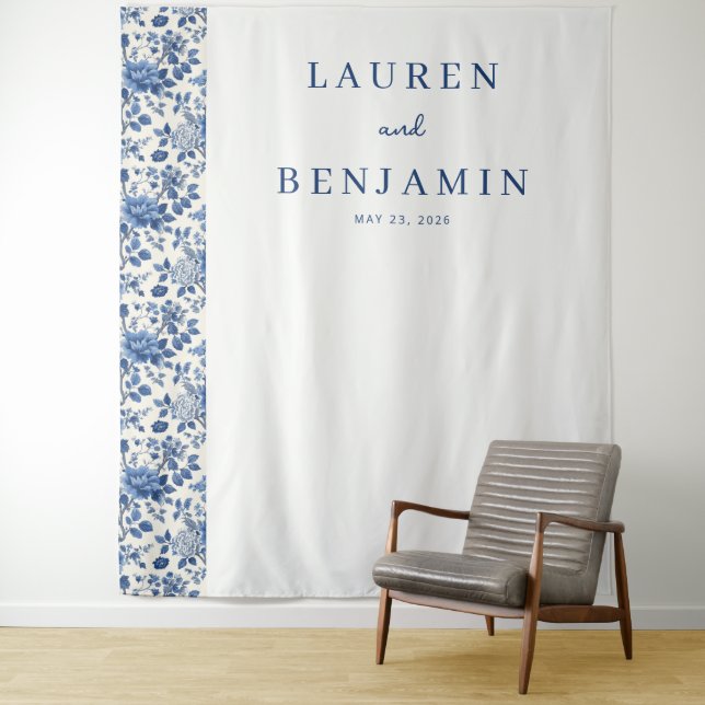 Tapete De Parede Floral Azul Elegante (In Situ)