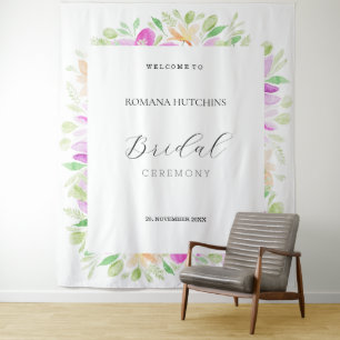 Tapete De Parede Floral Country Romântico Aquarela Pintado à Mão