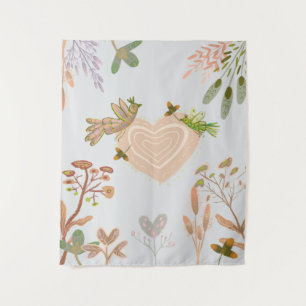Tapete De Parede floral e aves