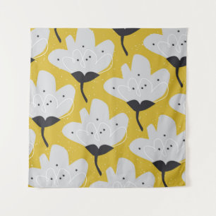 Tapete De Parede Floral escandinavo: Design de Vintage Desenhado à 